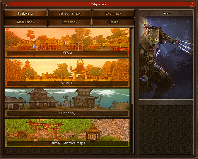Teleport panel